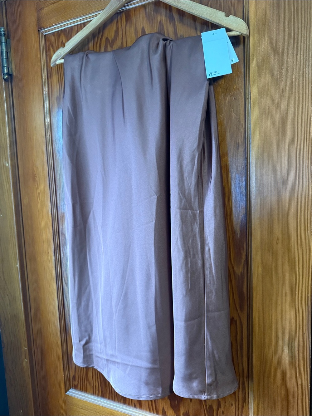 Copper Satin Slip Skirt
